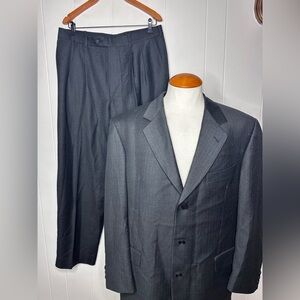 Vintage Ermenegildo Zegna Gray Striped Wool SUIT